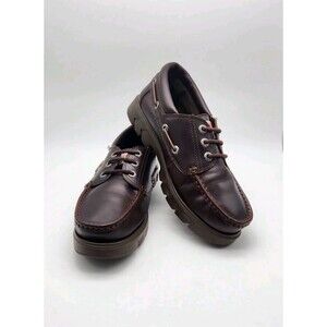 Kickers Brown Lennon Genuine Moccasins BoatShoe Genuine Leather AM Mens Size 11.